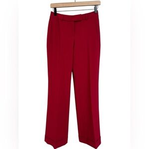 Body By Victoria Secret Bridget Fit Cherry Red Office Work Pant Trouser Cuffed 2